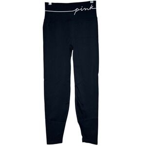 PINK‎ black leggings- XS- logo never worn